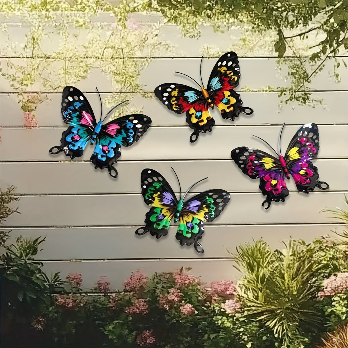 4-Pack Metal Butterfly Wall Art