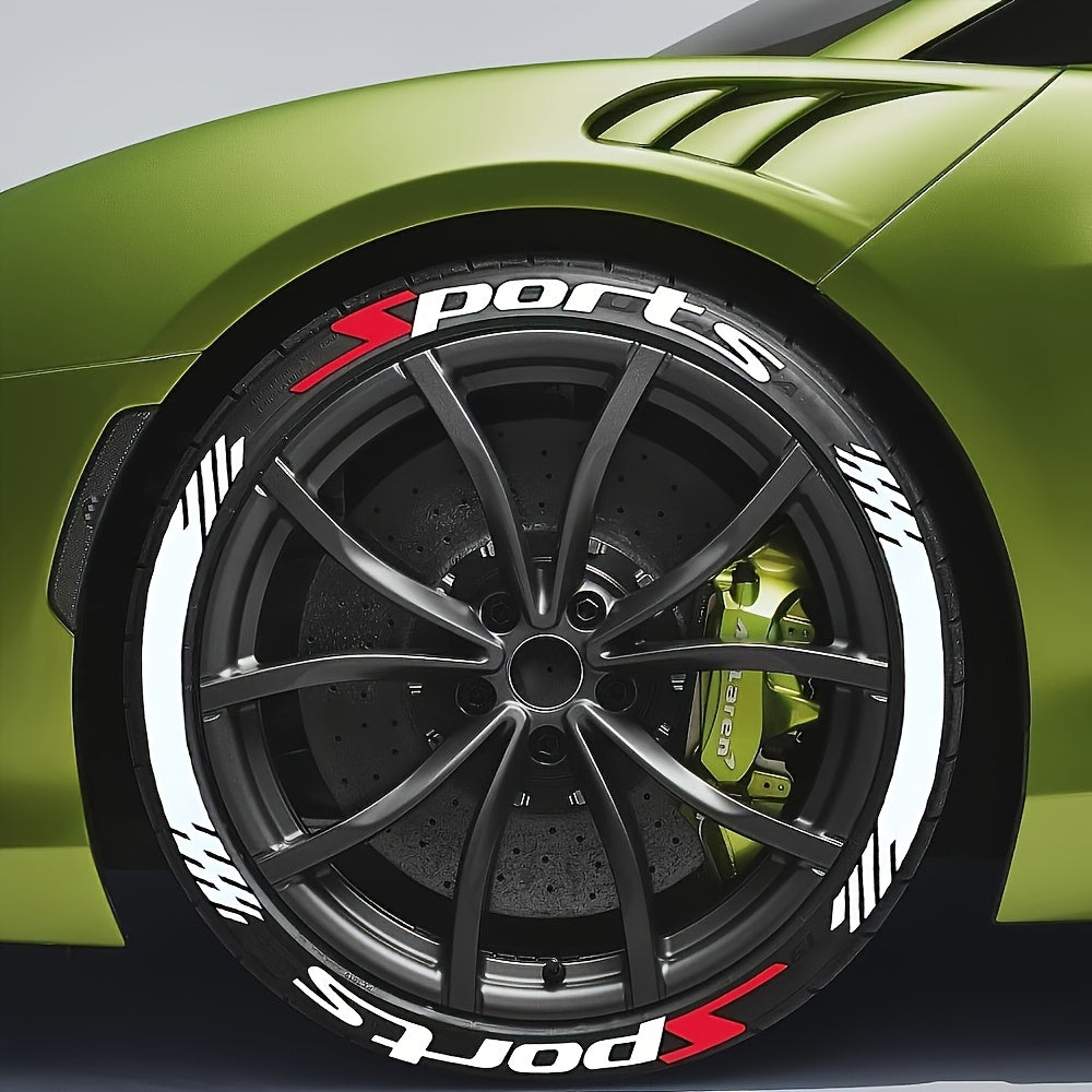 8pcs for Four Tires SPORTS Sticker for Car Wheel Styling