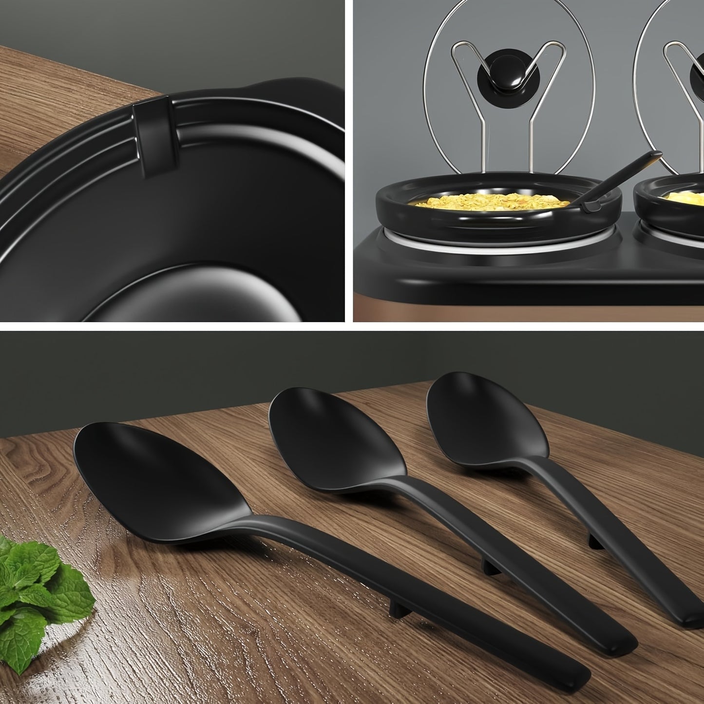 Triple Slow Cooker with Ceramic Pot
