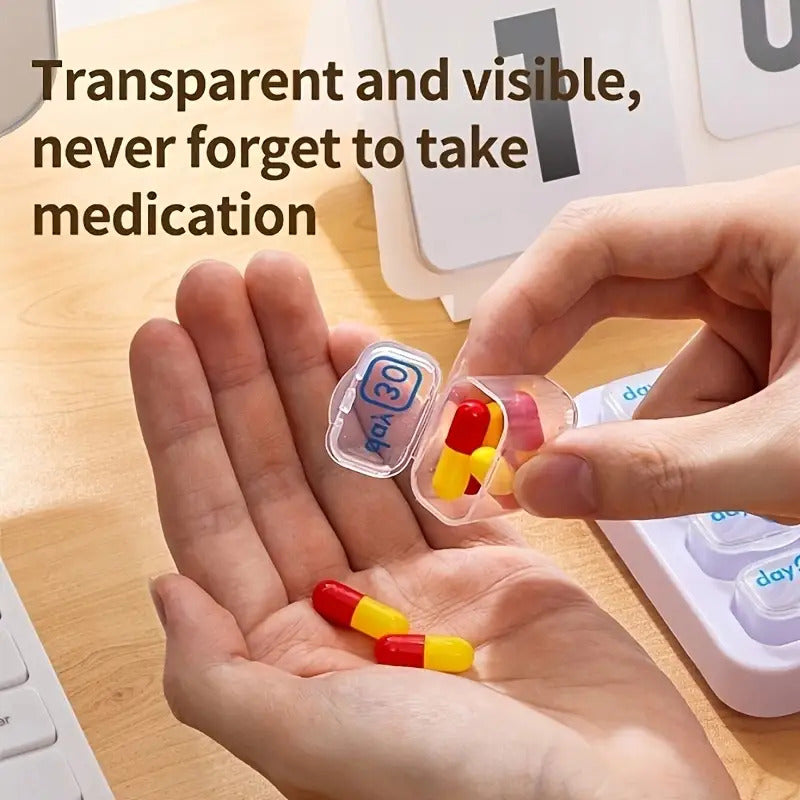 Deluxe 31-Day Pill Organizer - Thick, Durable PP Material