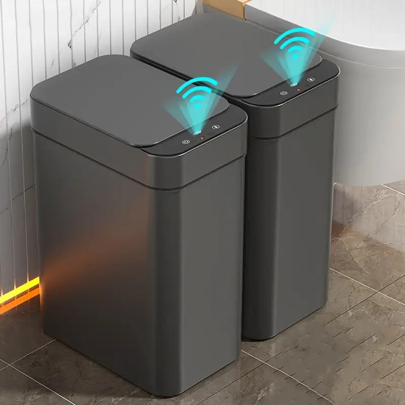 1pc black Bathroom Trash Cans with Lid