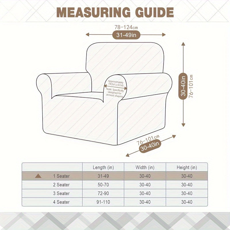 A Thickened Jacquard Sofa Cover With Elastic All-inclusive Sofa Cover