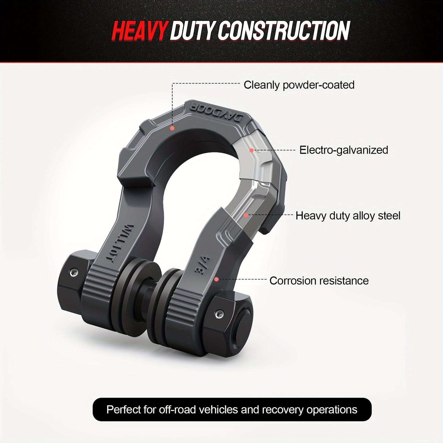 5,000Lbs Break Strength Towing Winch Shackles