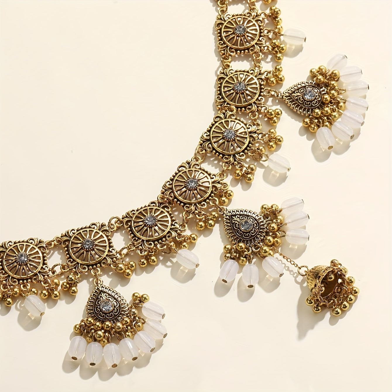 Multi-Colored Tassel Waist Chain with Golden Accents