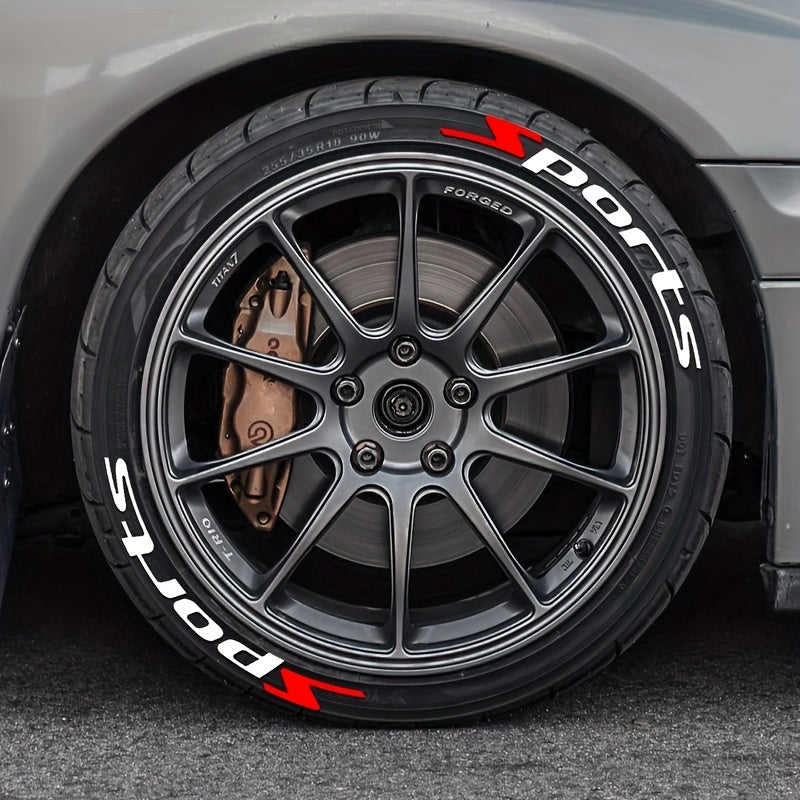 8pcs for Four Tires SPORTS Sticker for Car Wheel Styling