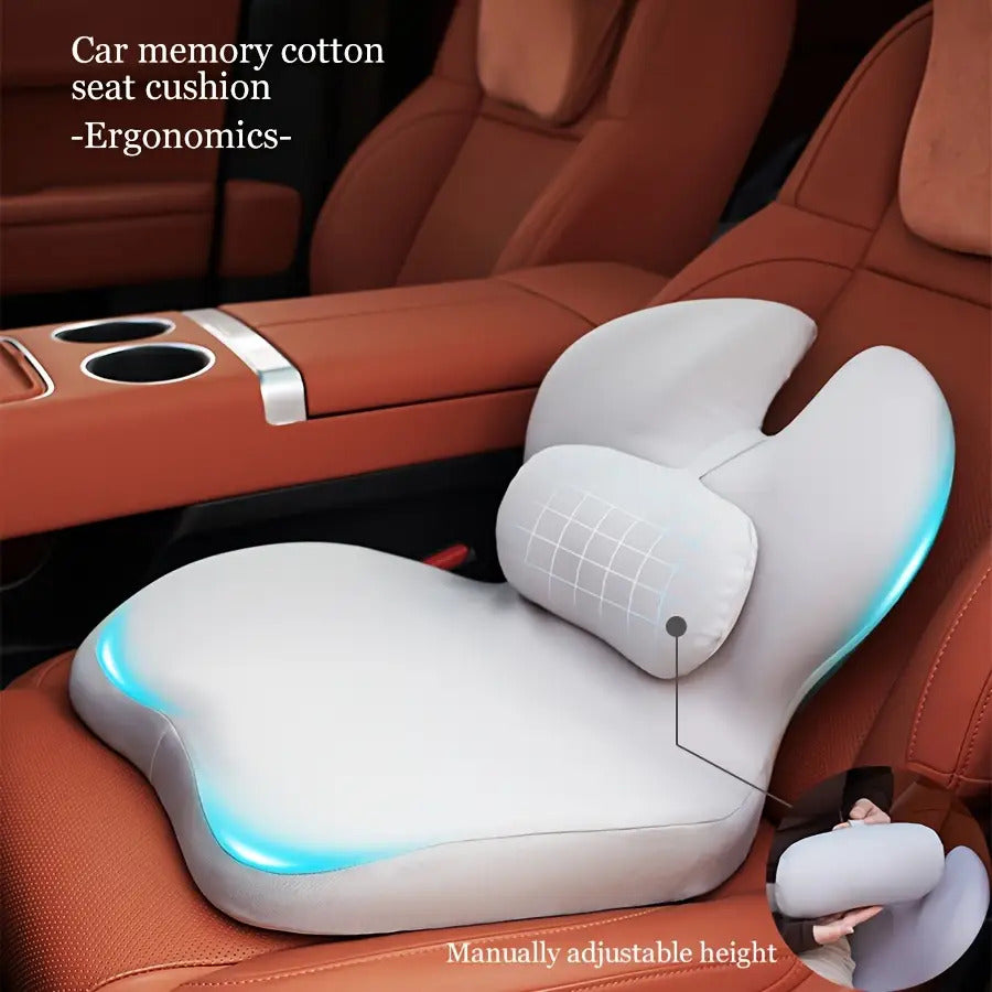 Ergonomic Double Lumbar Support Car Seat Cushion