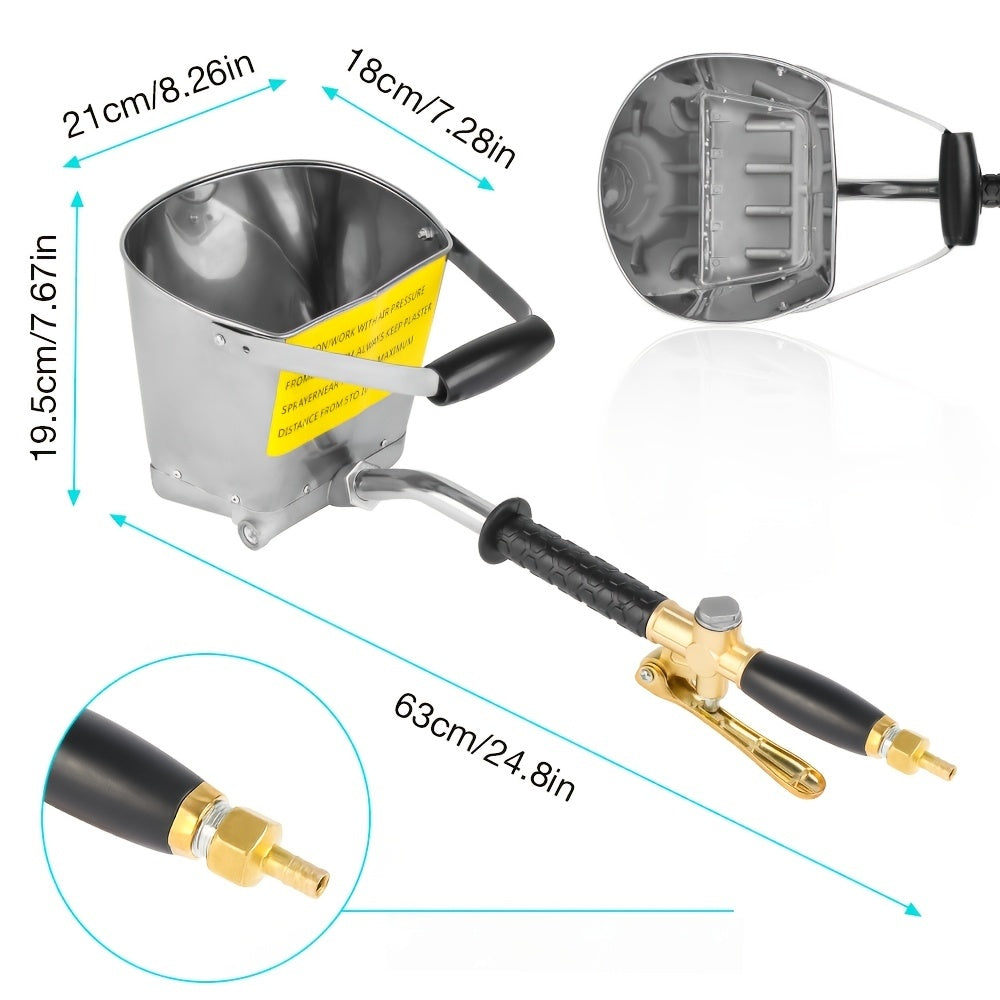 1 Set Professional 4-Hole Wall Cement Spray Gun