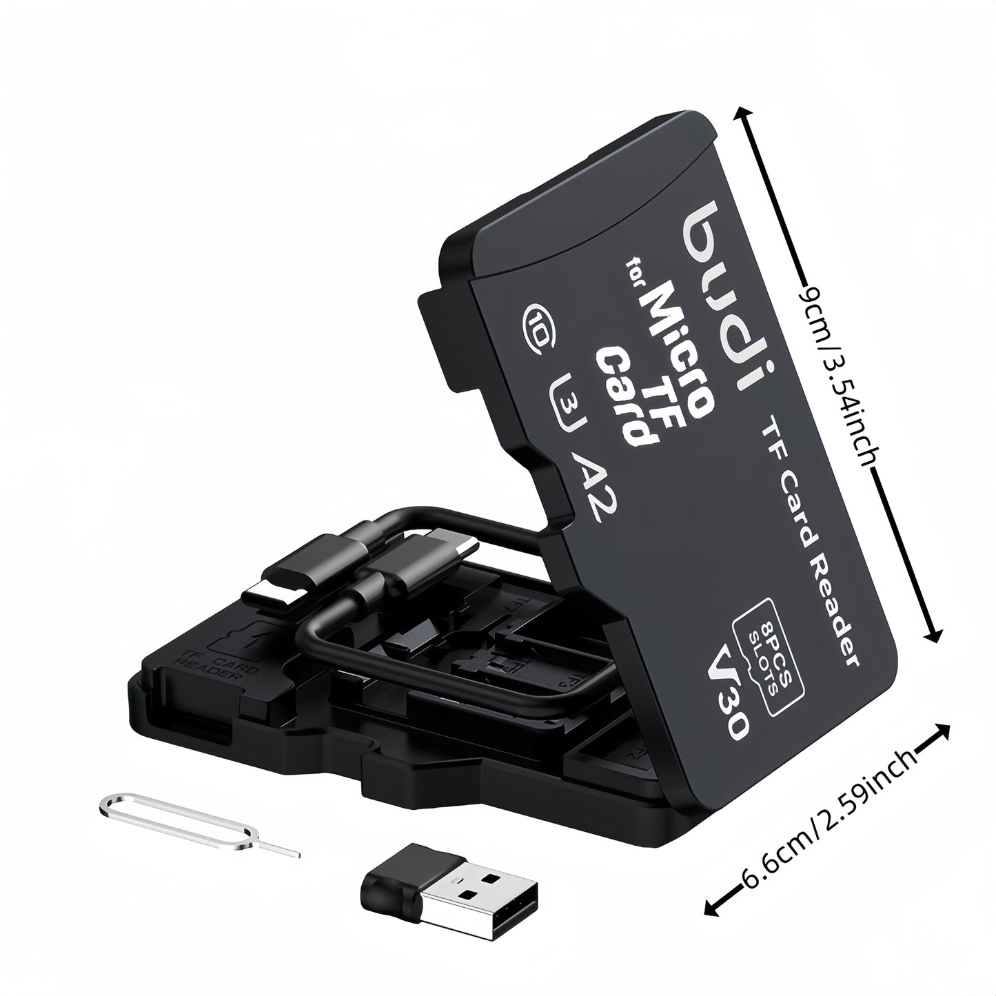 Black Multi-Function Portable Card Reader
