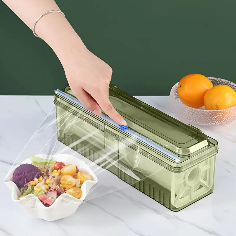 Upgraded Thick Cling Film Dispenser with Suction Base