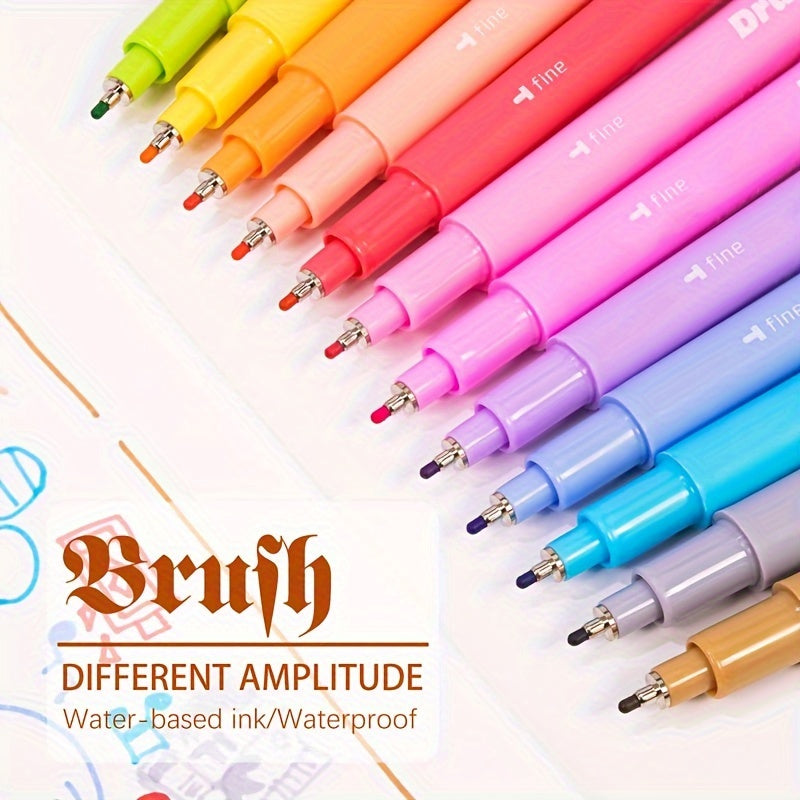 1 Set Of 12 Colorful Syringe Drawing Pens