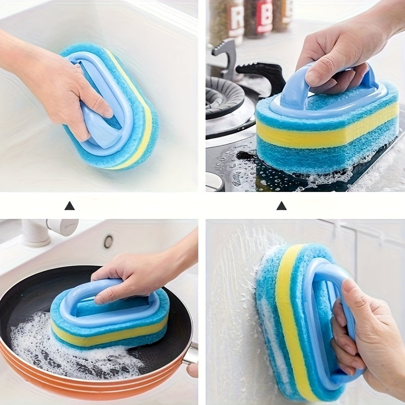 10pcs Cleaning Brush Sponges with Handles