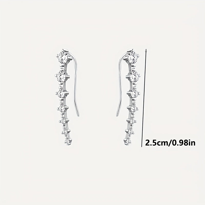 Elegant Star-Shaped Rhinestone Earrings