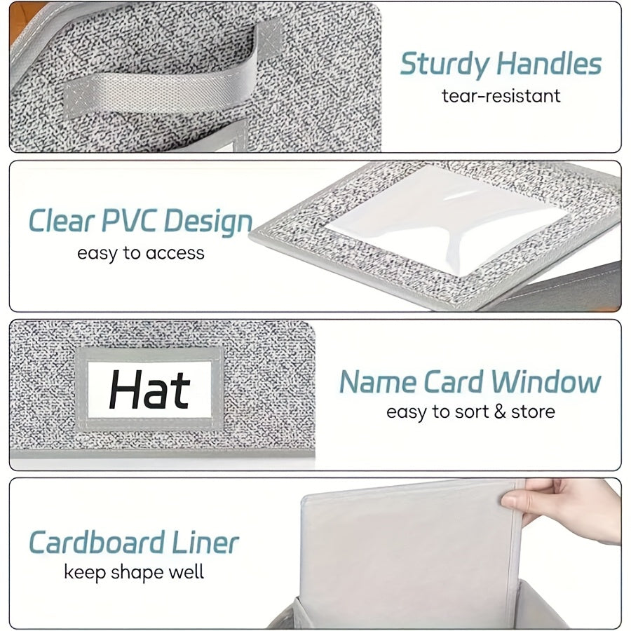 Large Capacity Stackable Hat & Accessory Organizer Storage Box