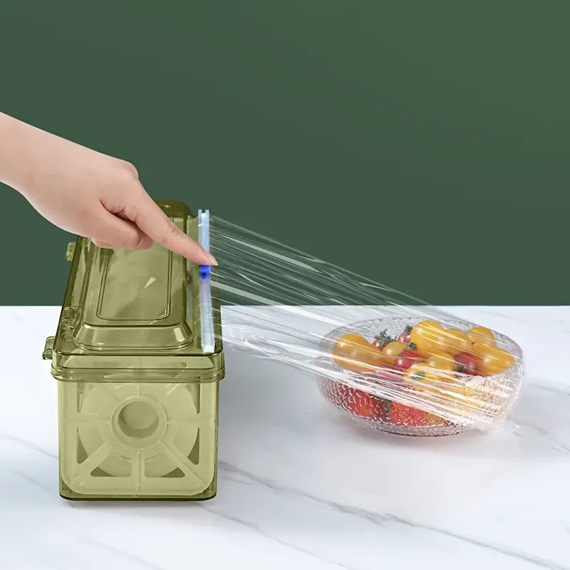 Upgraded Thick Cling Film Dispenser with Suction Base