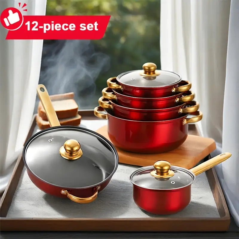 Stainless steel non-stick cookware set