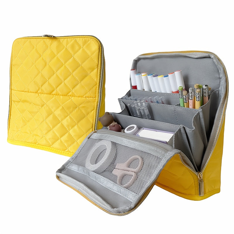 9 Compartments Large-capacity Zippered Pencil Case