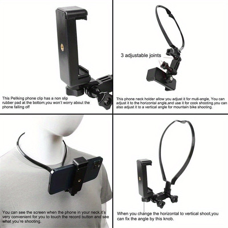 Universal Hands-Free Wearable Neck Phone Stand