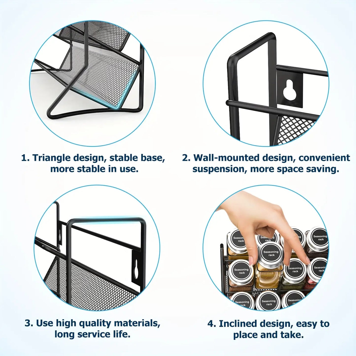 4-Tier Metal Spice Rack