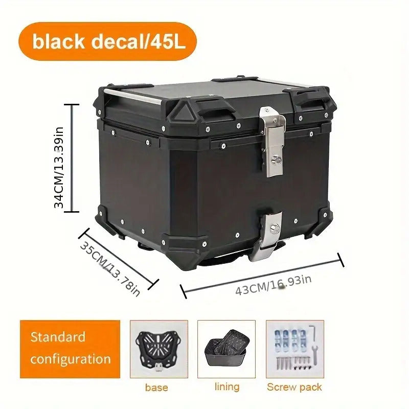 Motorcycle trunk aluminum alloy tail box