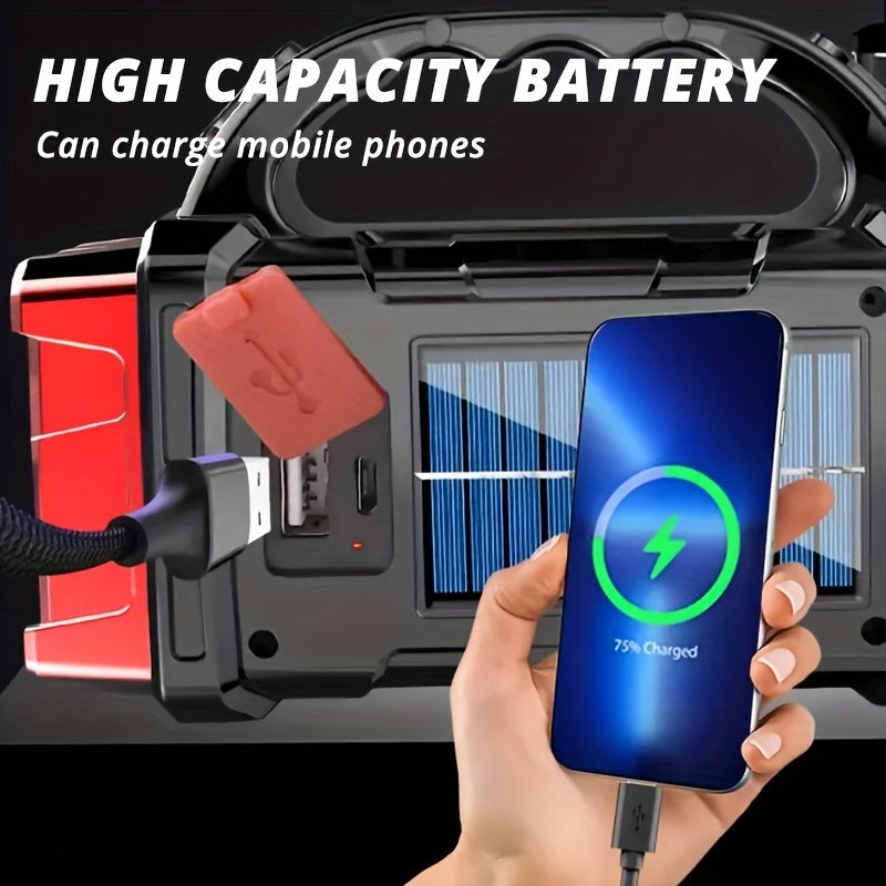 Solar & USB Rechargeable LED Lantern Flashlight