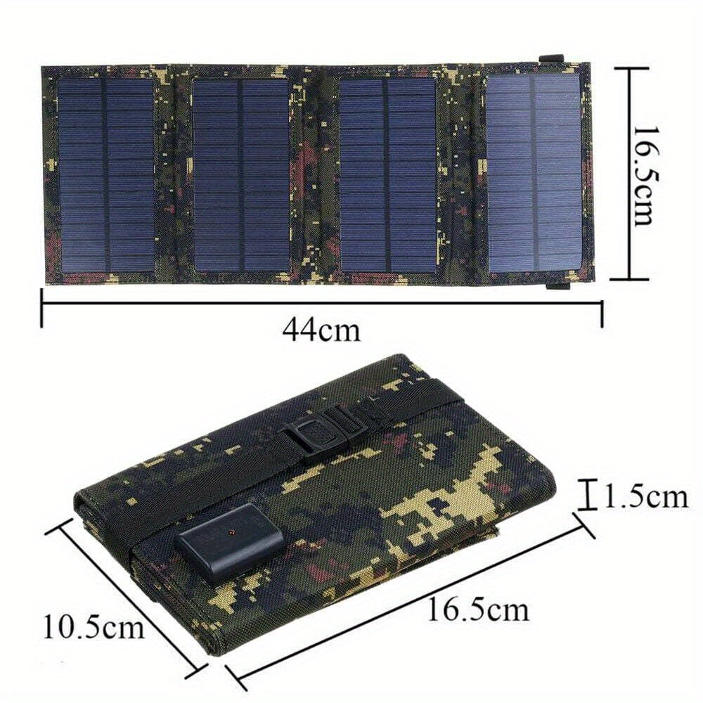 USB solar panel foldable mobile power bank outdoor camping hiking mobile phone charger