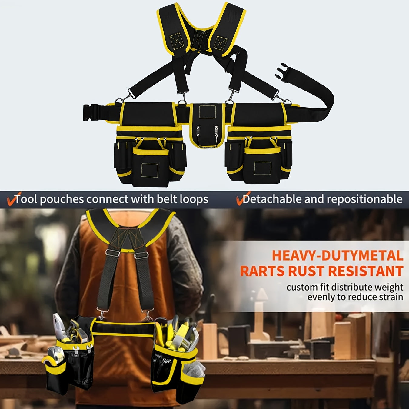 Tool Belt Tool Bag Strap Waist Combination Tool Storage Bag