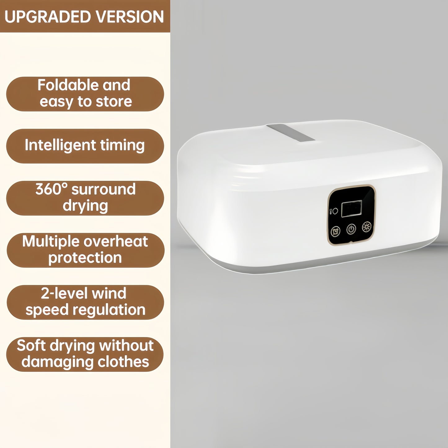 Upgraded Portable Mini Dryer with Timer Function
