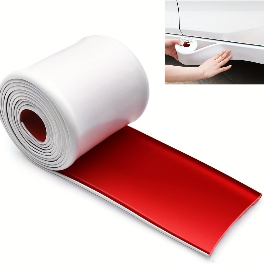 Universal Fit Rubber Car Side Guards - Anti-Scratch & Impact Protection