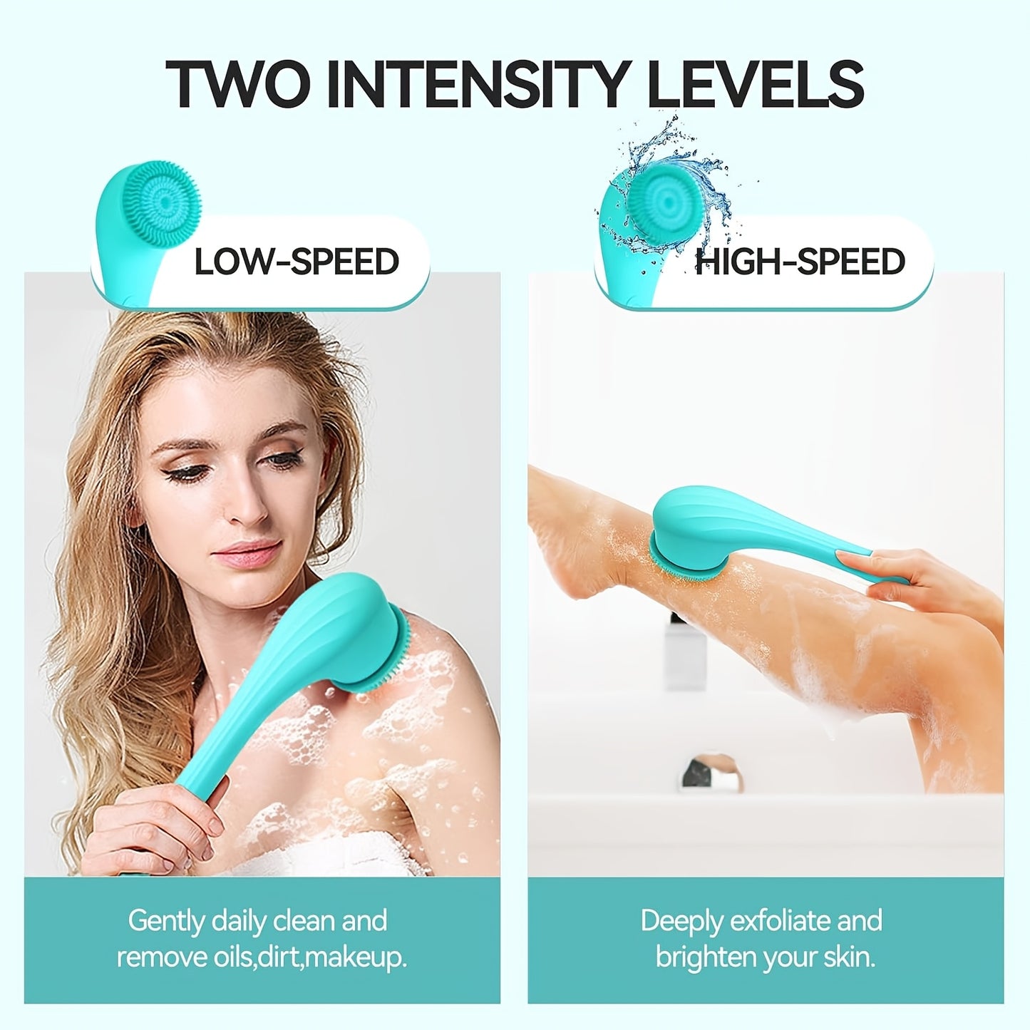 360° Fully Automatic Extended Handle Rotating Bath Cleaning Brush
