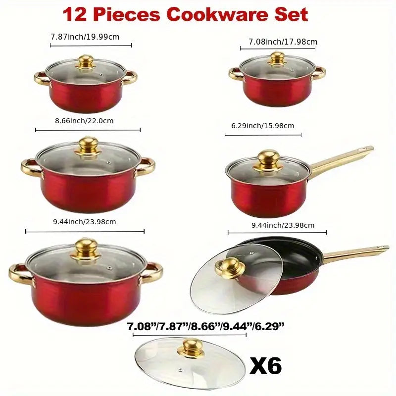 Stainless steel non-stick cookware set