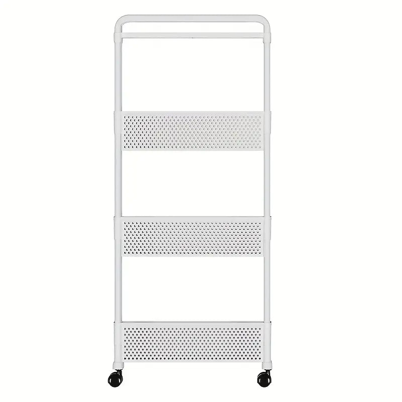 Space-Saving Multi-Layer Storage Cabinet in Black/White