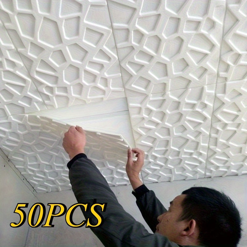 50pcs 3D Grid Stickers