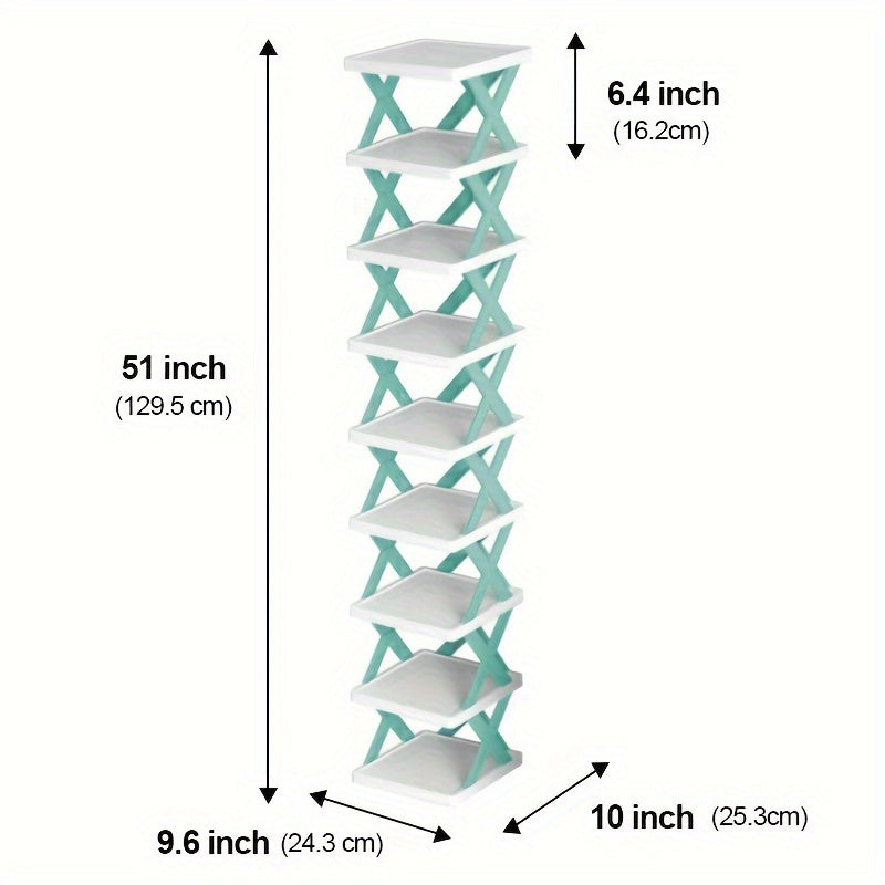 9 Tier Shoe Rack, Space-saving Vertical Shoe Rack