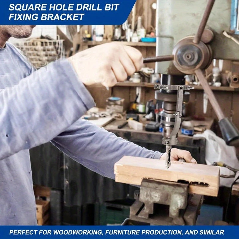 Square Hole Drill Bit Adapter Mortising Attachment