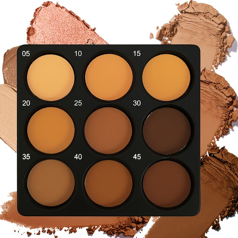 9-Color Dark Bronze Powder Palette
