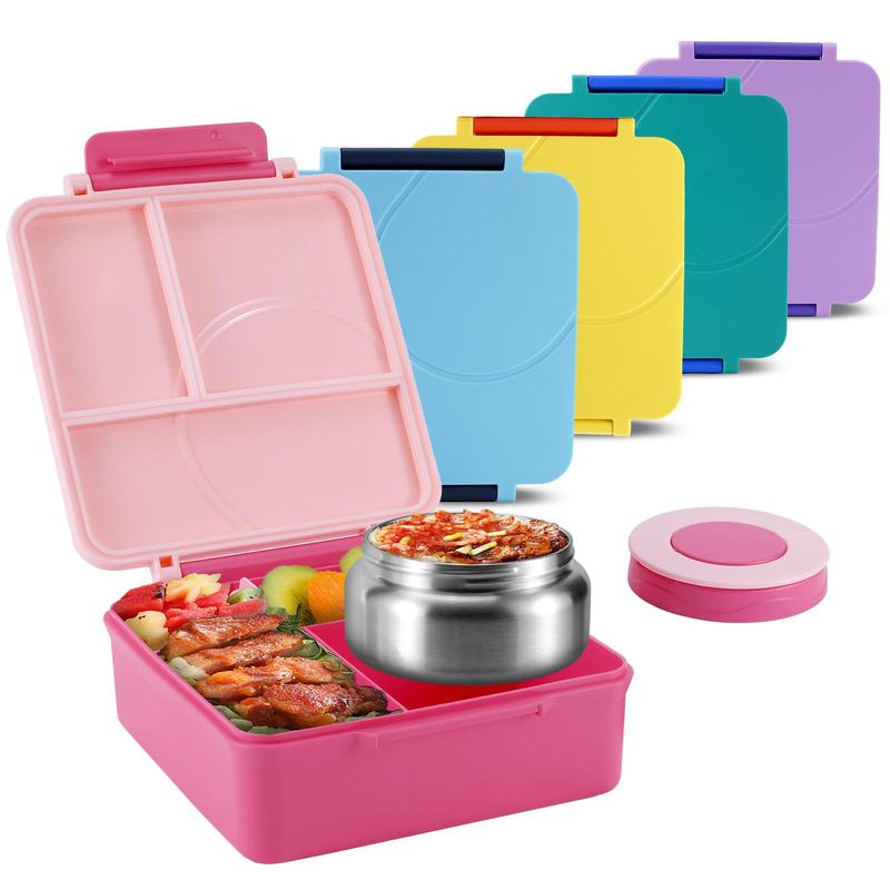 4-compartment Bento Lunch Box with Soup Cup