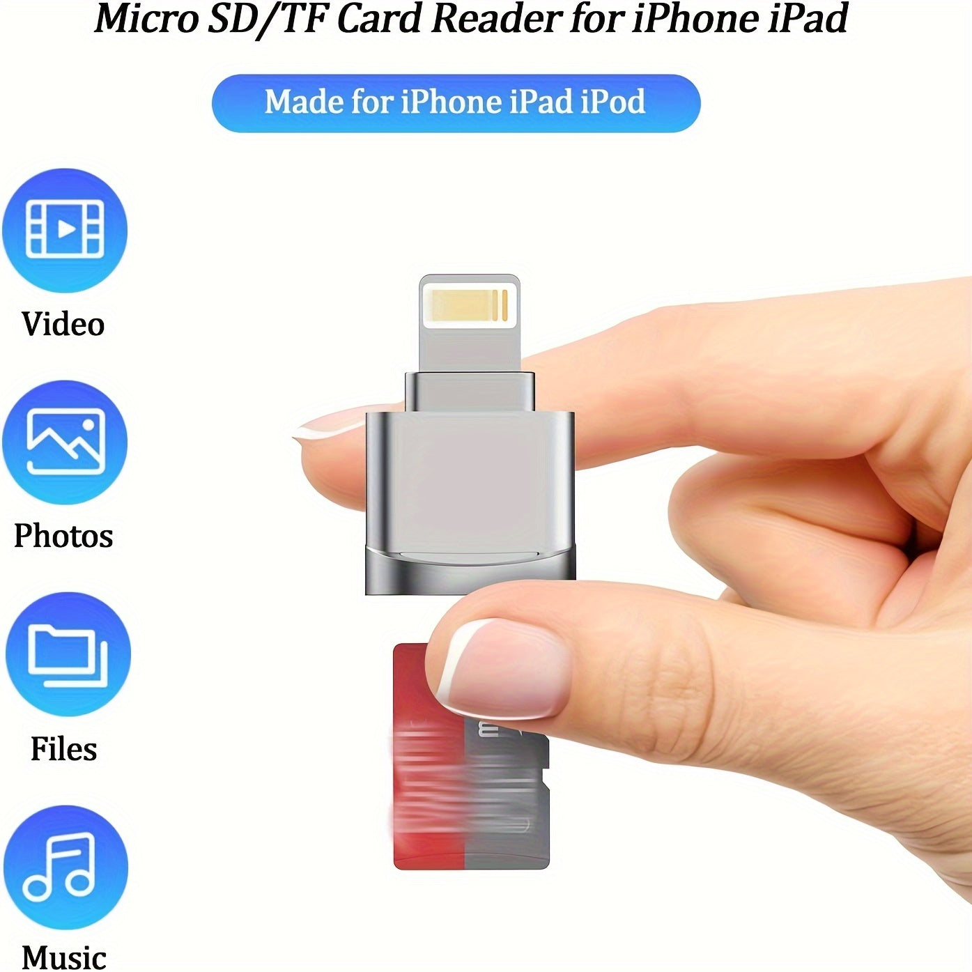 iPhone/IPad Micro SD Card Reader Converter