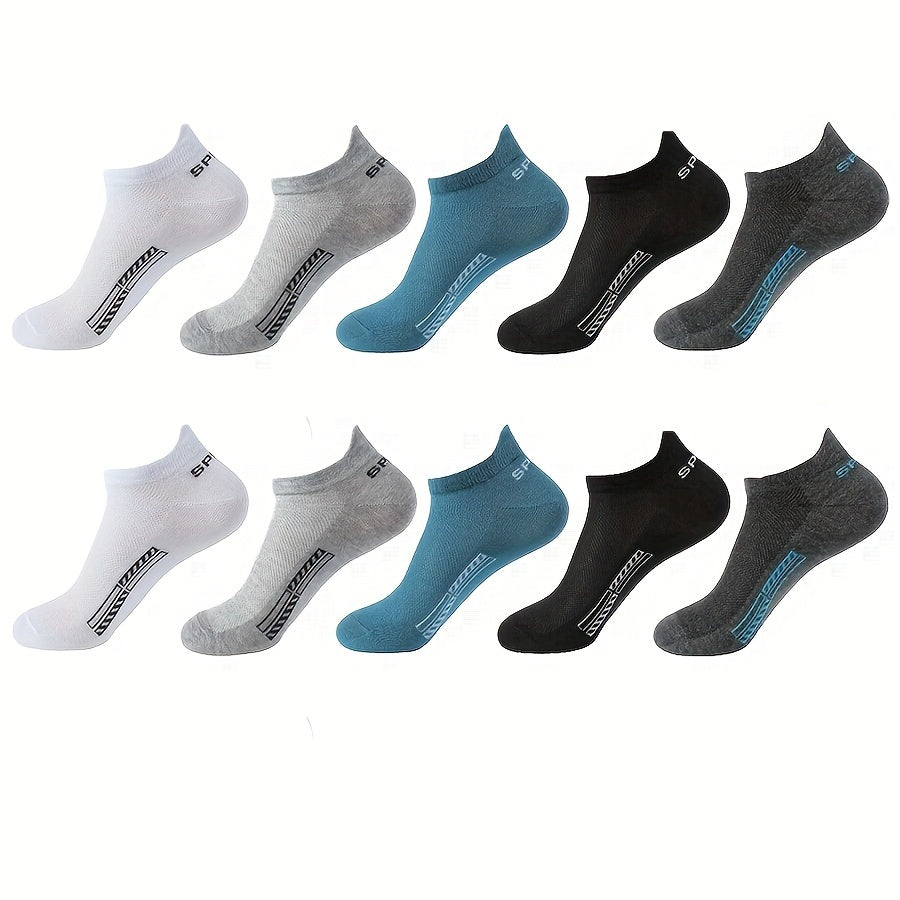 10 Pairs Of Unisex Cotton Blend Anti Odor