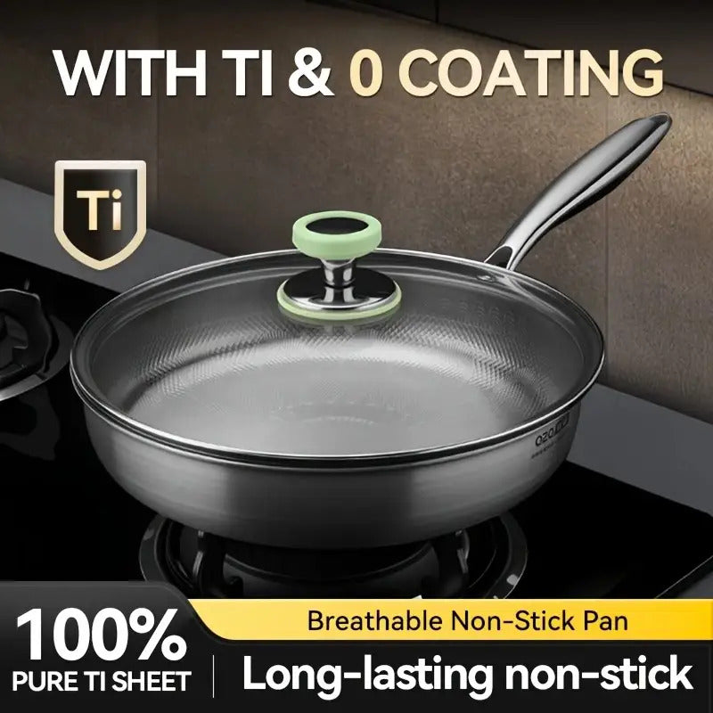 1pc Stainless Steel Non-Stick Frying Pan