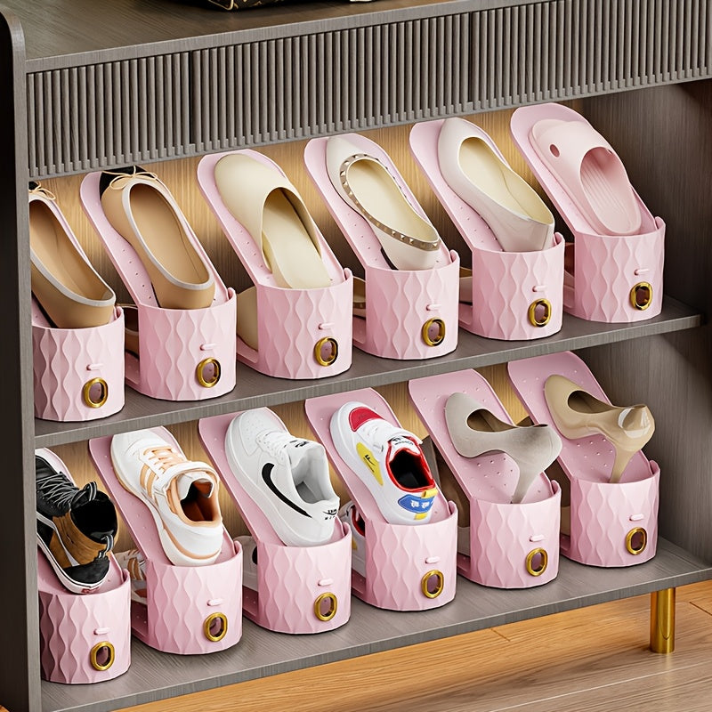 10-Pack Adjustable Plastic Shoe Racks