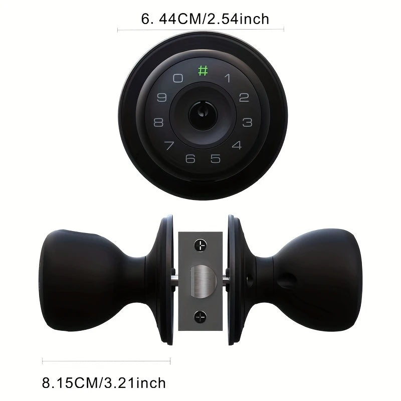 Smart Door Lock Handle with Voice Announcement & Wireless