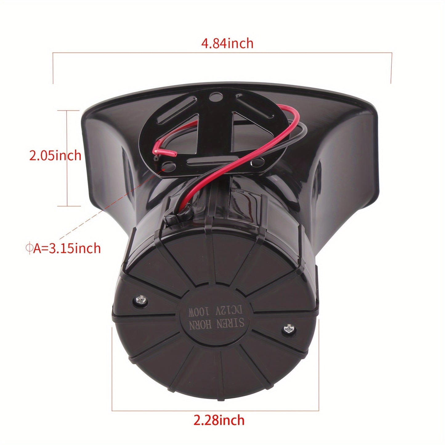 7-Tone Car Siren Horn with Handheld Microphone & Amplifier
