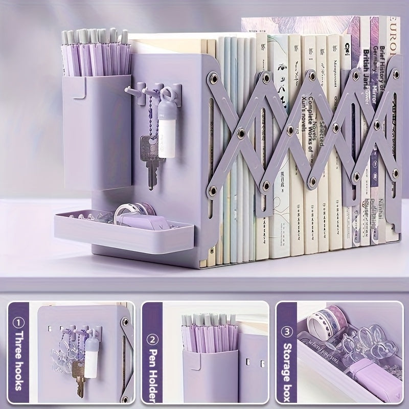 A Set of Sturdy And Versatile Retractable Bookends