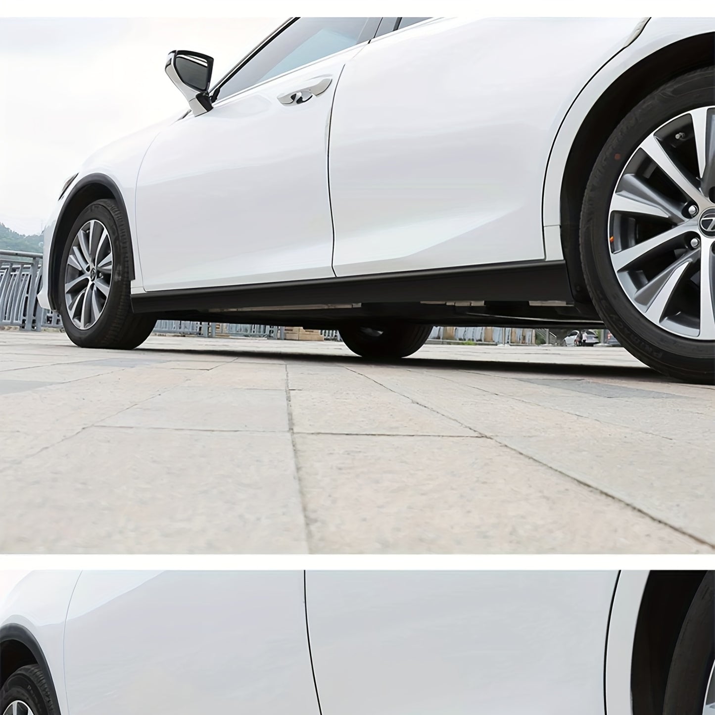 Universal Fit Rubber Car Side Guards - Anti-Scratch & Impact Protection