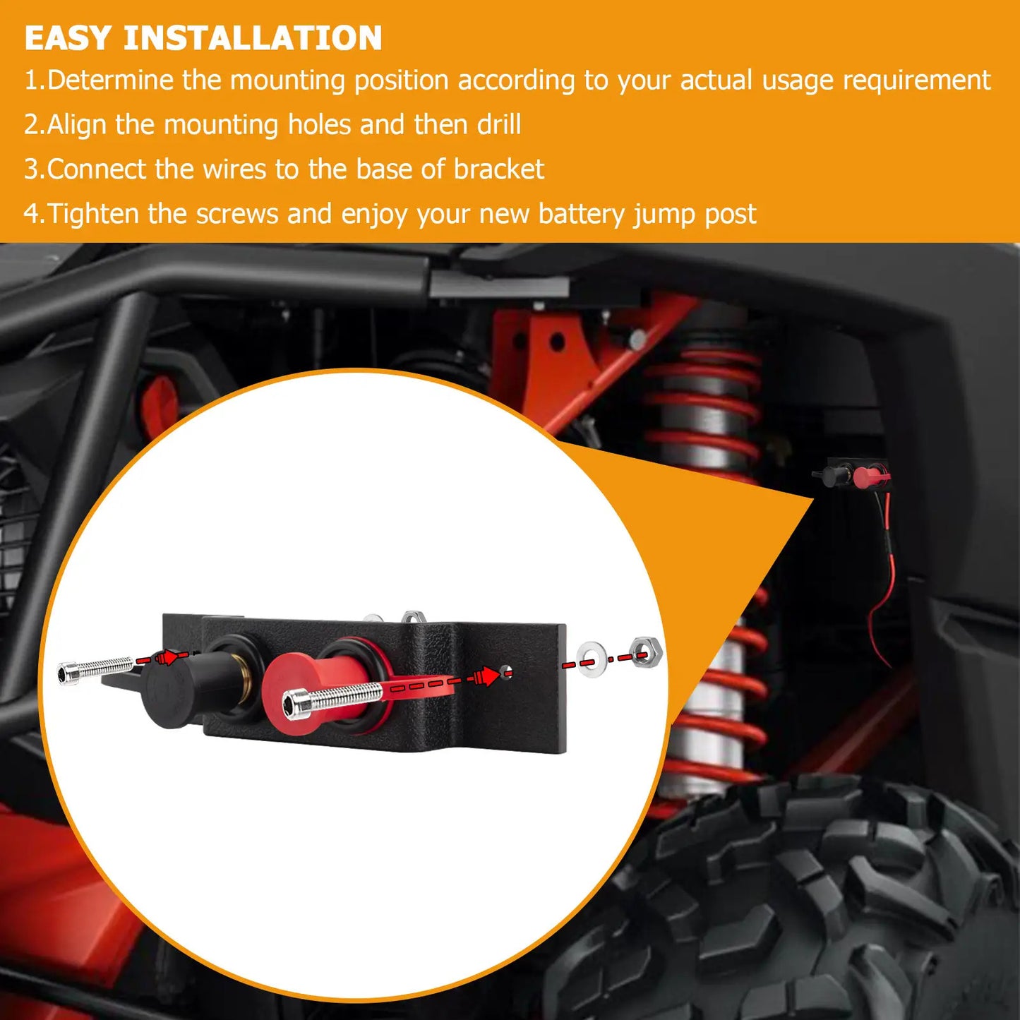 Universal Battery Jump Post/ Battery Terminals Relocation Kit