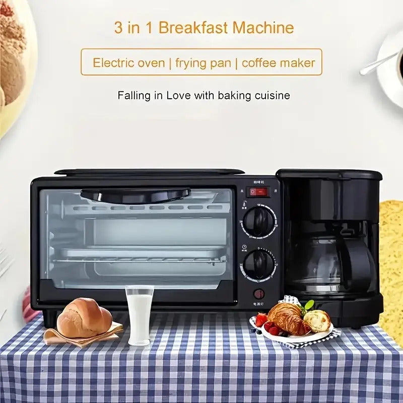 3-in-1 Breakfast Station, Toaster with Frying Pan