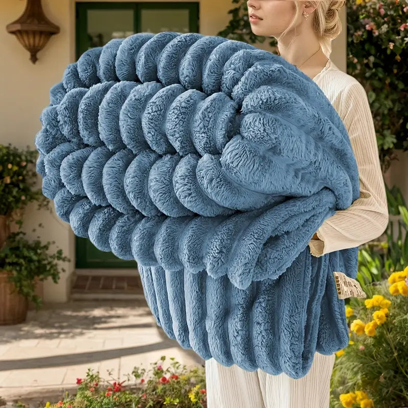 Ultra-Soft Faux Rabbit Fur Blanket