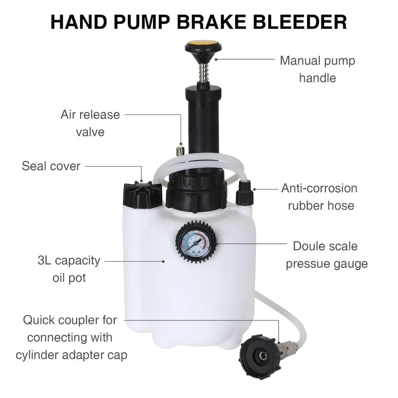 New manual 3L brake fluid clutch pump replacement pot oil pump exhaust tool