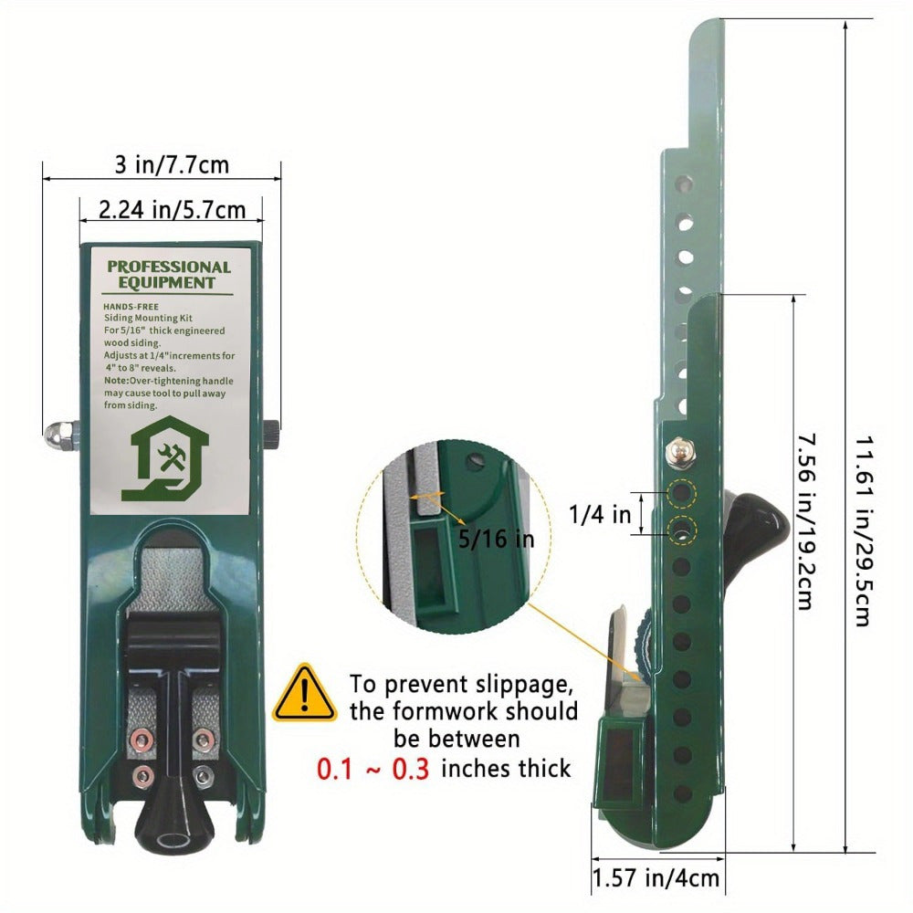 Adjustable Rubberized Grip Siding Kit
