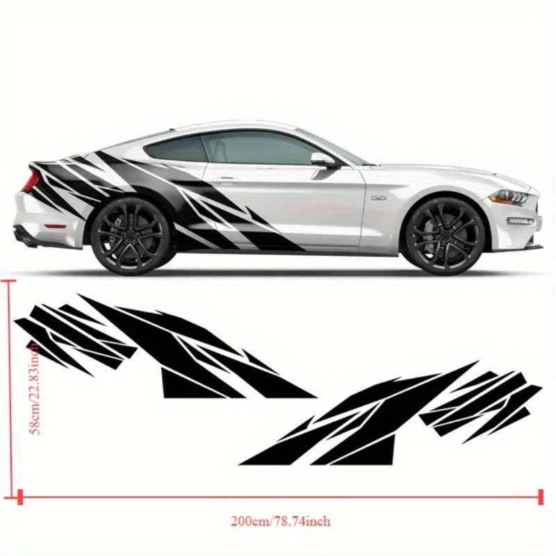 Vinyl Racing Stripes - Long, Bold Side Decals for Sports Cars